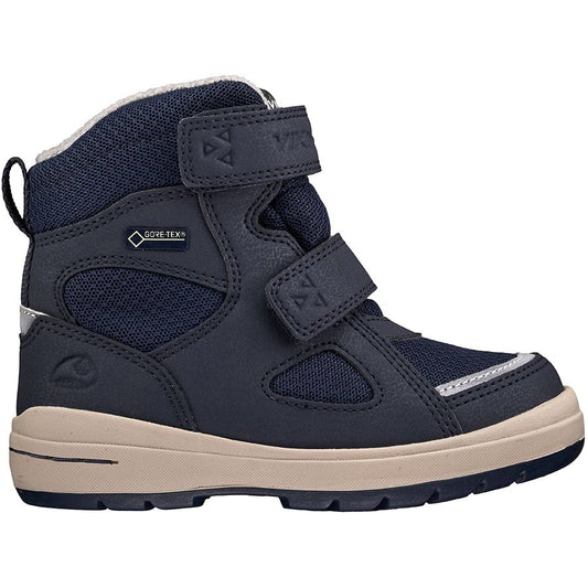 Viking Gore-Tex Stiefel SPRO WARM GTX in navy color, a waterproof and insulated boot designed for ultimate warmth and comfort during cold weather outdoor activities