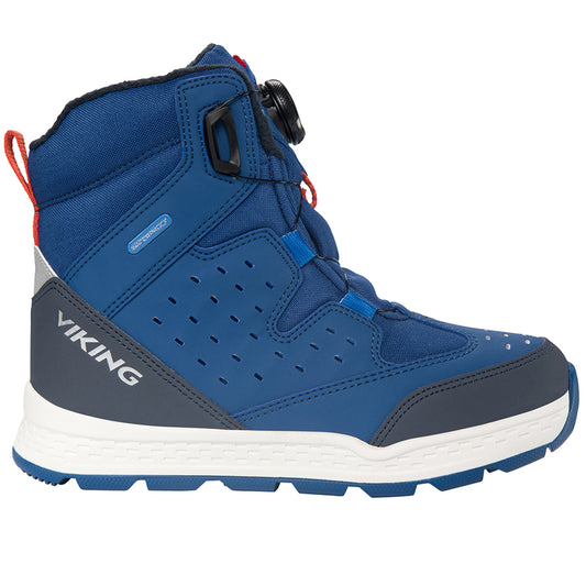 VIKING TEX Stiefel ESPO WARM WP BOA in royal red color, featuring waterproof design and BOA closure system for ultimate warmth and comfort