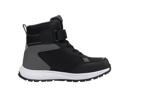 Close-up of VIKING TEX Stiefel EQUIP WARM WP 1V - schwarz boots with durable rubber outsole