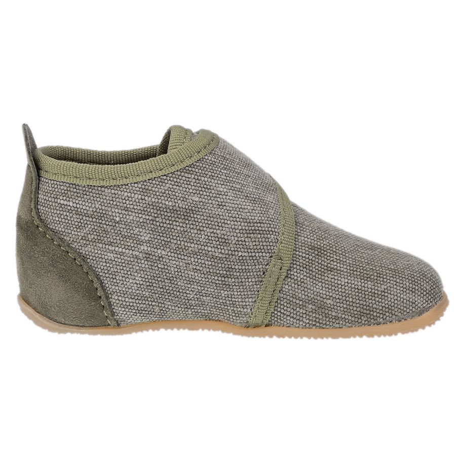 LIVING KITZBÜHEL Hausschuh 3922-420- khaki slipper on white background