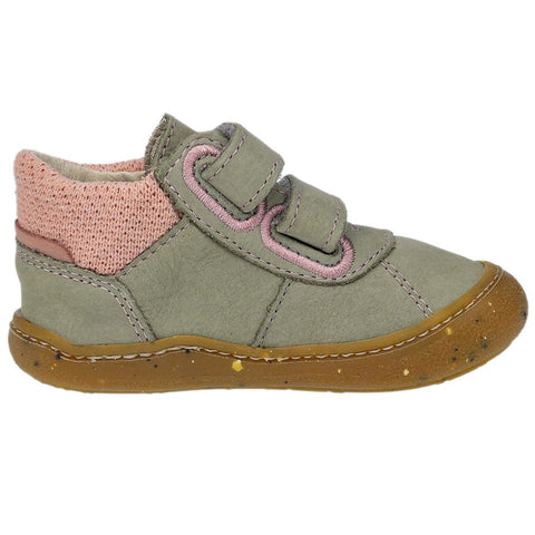 RICOSTA Halbschuh CAYO in eukalyptus green with beautiful pink accents for girls