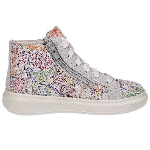 High-performance SUPERFIT ankle shoe in light grey with a patterned design