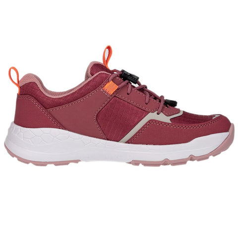 Superfit Gore-Tex Halbschuh Free Ride 550-55 in a vibrant beetroot and neon red color combination, designed for ultimate comfort and all-weather performance