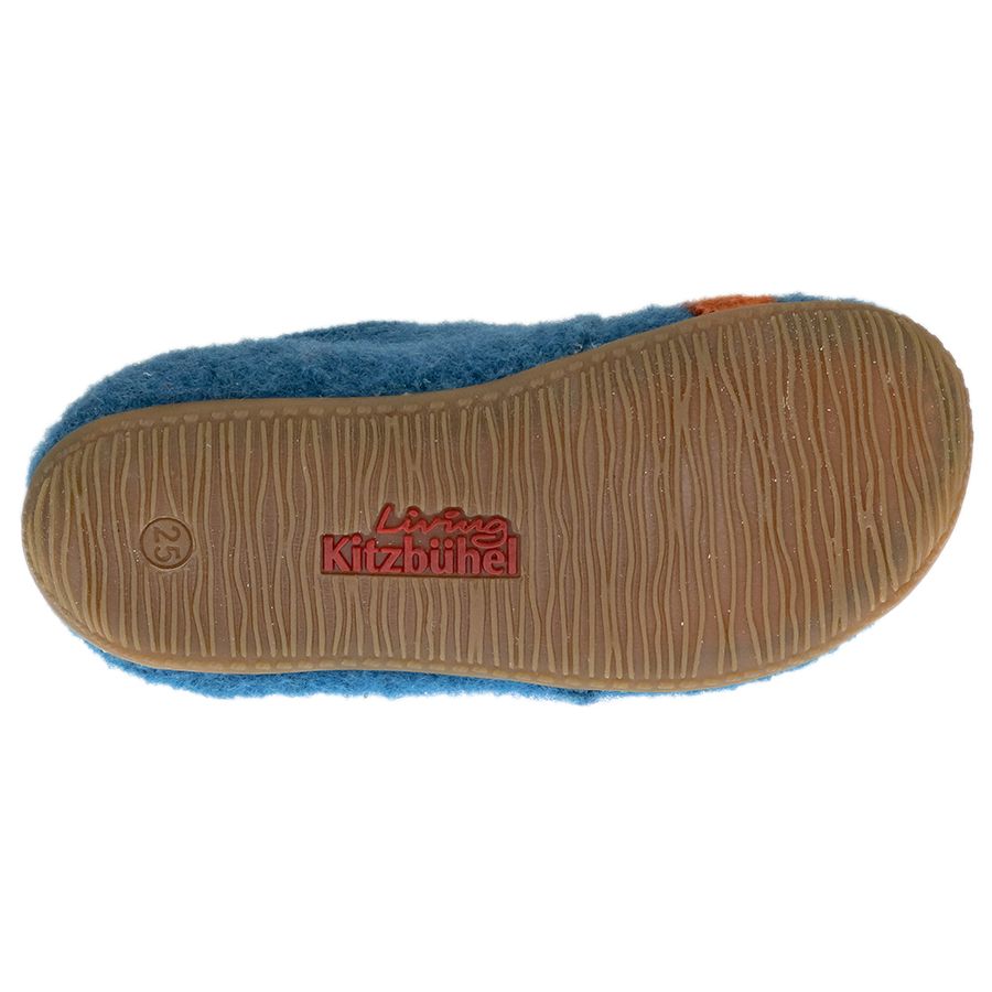 LIVING KITZBÜHEL Hausschuh 4214-542 - petrol - Hund: Warm and cozy pet-themed slippers in deep blue color