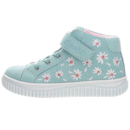LURCHI TEX Knöchelschuh YUKI 37028-26 - mint - Gänseblümchen, a mint-colored ankle shoe with daisy design