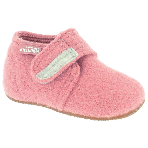 LIVING KITZBÜHEL Hausschuh 3609-336 - rosa cozy pink slippers with soft wool lining and durable rubber sole