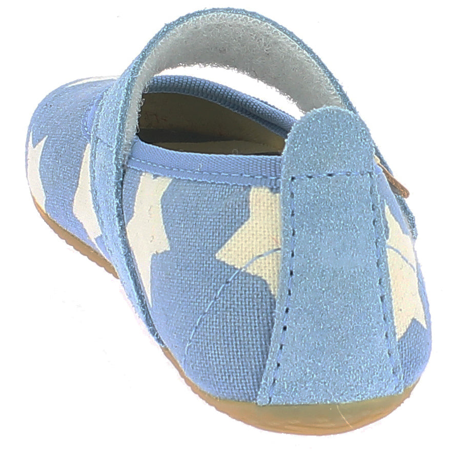 Light blue LIVING KITZBÜHEL Hausschuh 3719-501 with star design, a comfortable and stylish indoor slipper