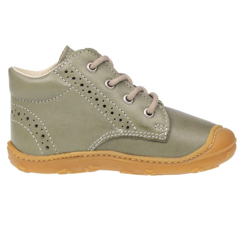 Side view of RICOSTA Knöchelschuh KELLY - eukalyptus - Lyralochung showcasing ankle support and comfortable fit