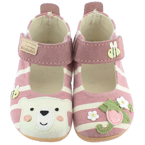 LIVING KITZBÜHEL Hausschuh 3902-322 - altrosa - Bär: Comfortable pink slipper with bear design