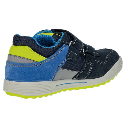 High-quality PRIMIGI GORE-TEX Halbschuh 18766-33 featuring navy, royal, and neongelb colors for kids