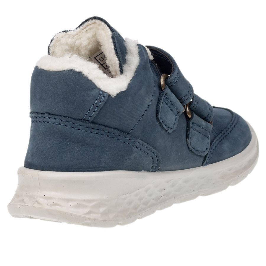 
Close-up of the dark blue SUPERFIT GORE-TEX Halbschuh BREEZE 372-80 showing the comfort padding and traction sole