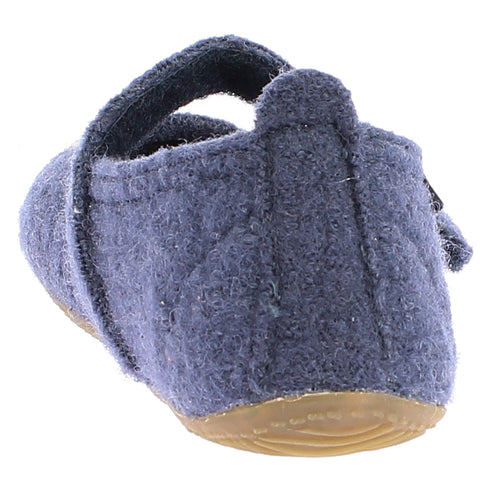 Cozy blue LIVING KITZBÜHEL Hausschuh 4209-549 featuring a cute cat design