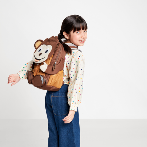 Adorable AFFENZAHN Rucksack GROSSER FREUND - AFFE, a large and friendly monkey-themed backpack for kids