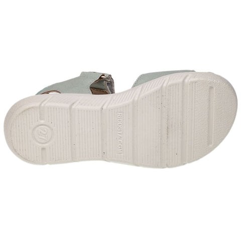 Alt text: RICOSTA Sandale SARA in mint green with Muschel design, perfect for summer outings and beach days, comfortable and stylish footwear option for girls