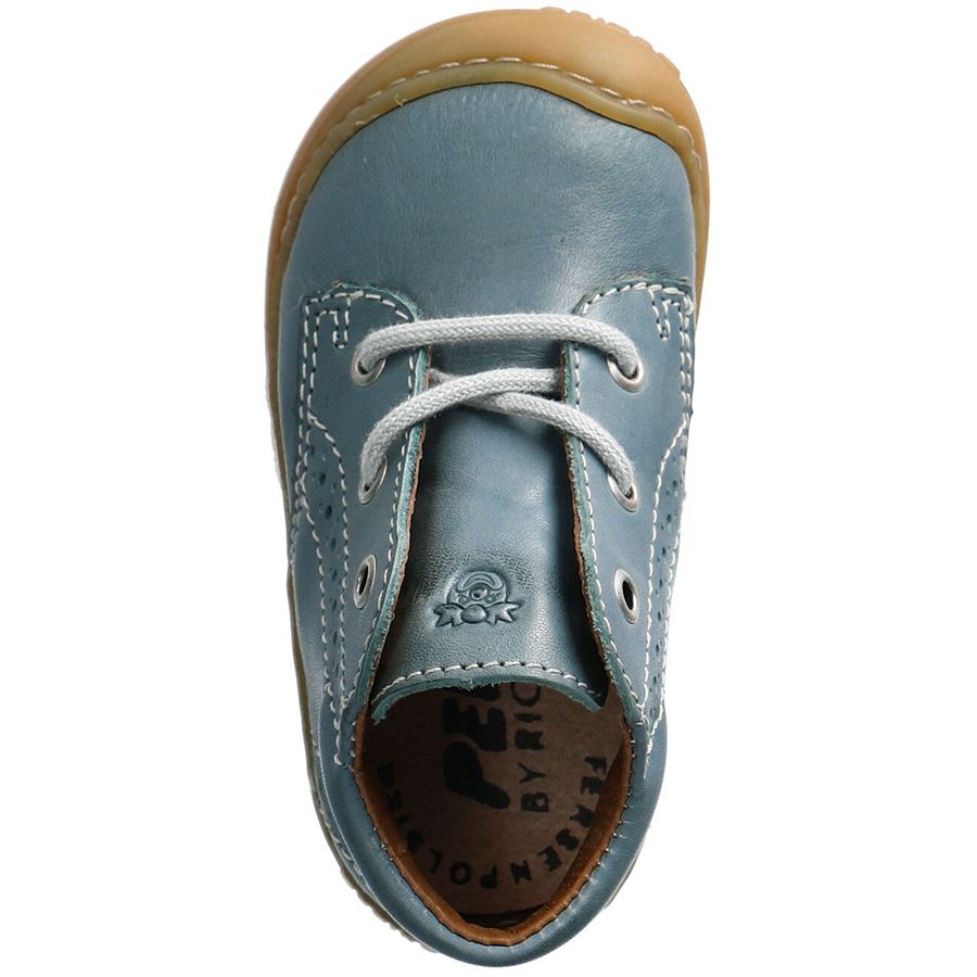  Child wearing RICOSTA Knöchelschuh KELLY - rauchblau showing the stylish design and comfortable fit for everyday wear