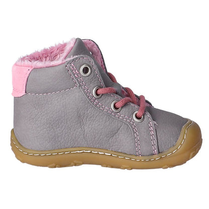 High-quality RICOSTA Knöchelschuh GEORGIE in grey and pink for girls with durable rubber sole