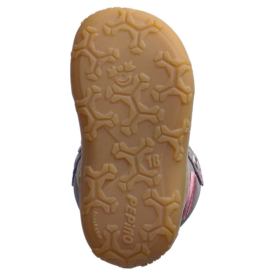 RICOSTA Knöchelschuh GEORGIE in grau and rosa, high-quality children's shoe with supportive ankle design