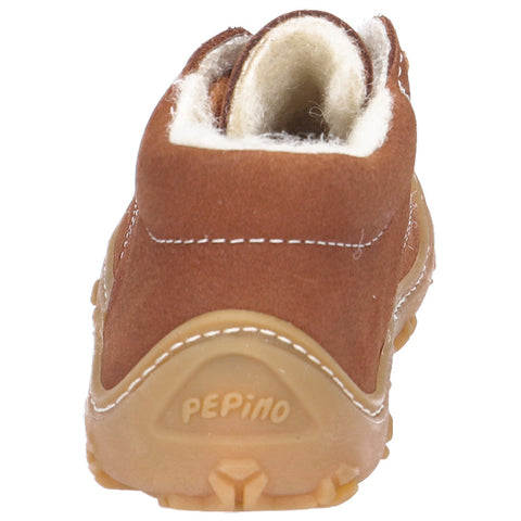 High-quality leather ankle boot in brown with supportive cushioning