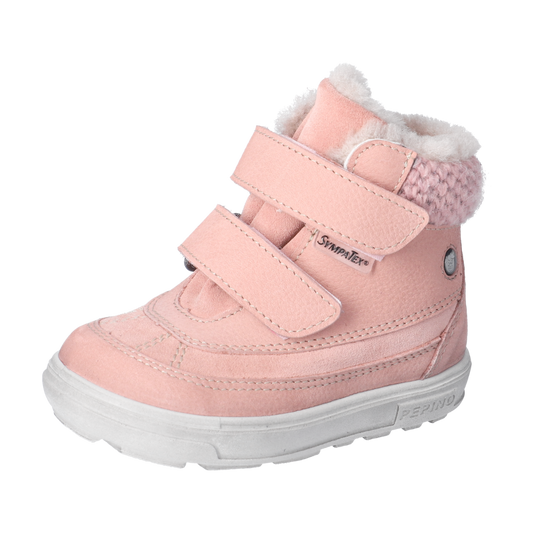 RICOSTA SYMPA-TEX Knöchelschuh PEDRO - altrosa is a high-quality, waterproof ankle shoe in a beautiful shade of pink, perfect for active kids