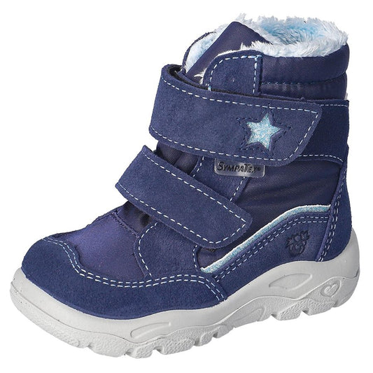 RICOSTA SYMPA-TEX Stiefel HILDIE - blau - hellblau girls' boots with waterproof lining and light blue accents