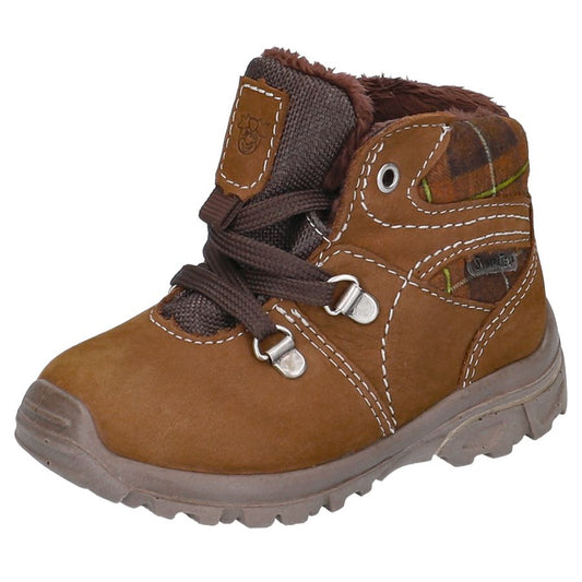 RICOSTA SYMPA-TEX Knöchelschuh DESSE - caramel - Karo, front view, leather material