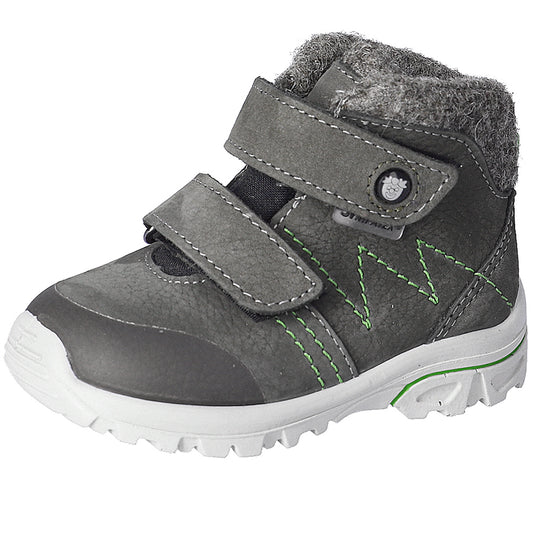 RICOSTA SYMPA-TEX Knöchelschuh DARIO- oliv - grau boys' ankle shoe in olive and grey color with waterproof and breathable SympaTex technology, suitable for outdoor activities and everyday wear