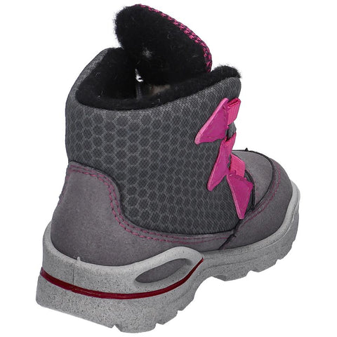 RICOSTA SYMPA-TEX Knöchelschuh EMIL - grau - fuchsia kids boot designed for durability and all-weather performance, with trendy grey and fuchsia colorway 