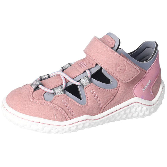 RICOSTA Barfußschuh Halbsandale JEFF in altrosa and grau colors, a comfortable and stylish barefoot sandal for kids