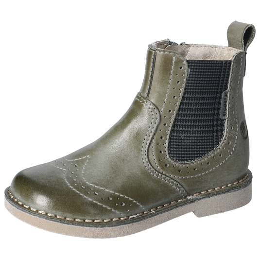 RICOSTA Stiefelette DALLAS in eukalyptus color with a stylish Karo pattern