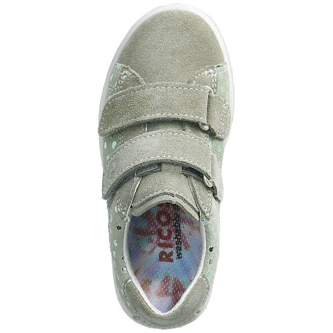 RICOSTA Halbschuh JULIA in eukalyptus color with playful polka dot design for stylish and comfortable everyday wear