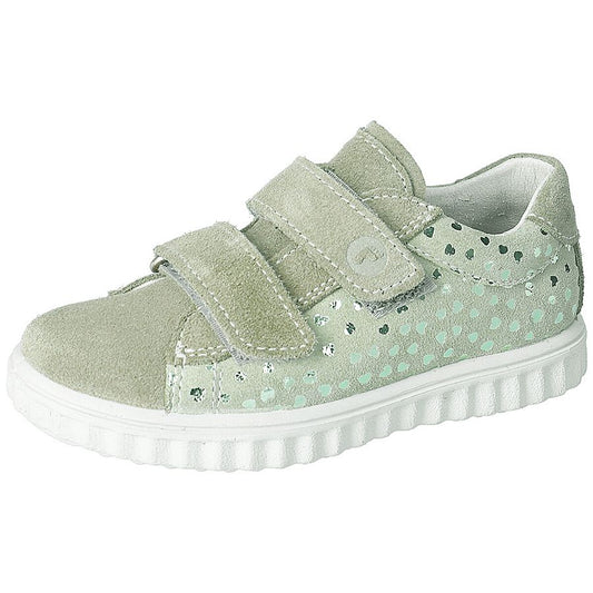RICOSTA Halbschuh JULIA in eukalyptus green with playful polka dot design
