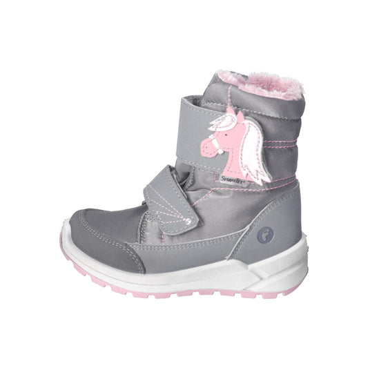 High-quality and waterproof RICOSTA SYMPA-TEX Stiefel GAREI in gray and pink