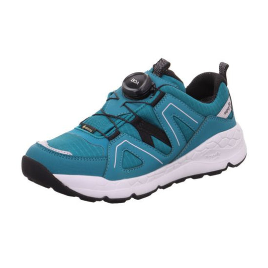 A high-performance SUPERFIT GORE-TEX BOA Halbschuh FREE RIDE 554-700 in petrol and black for outdoor activities