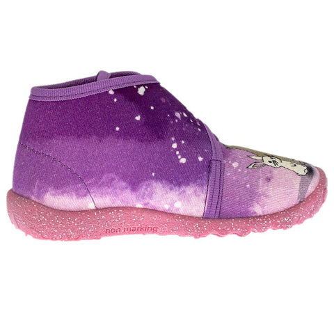 Adorable pink SUPERFIT Hausschuh SPOTTY 9253-85 featuring cute woodland animals design