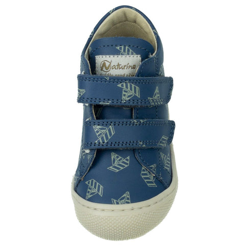 NATURINO COCOON Halbschuh in blue with fun ship design
