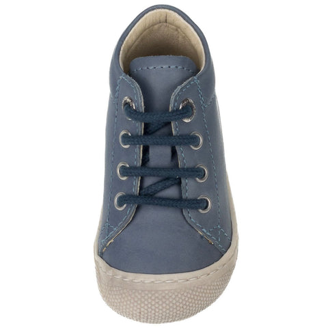 NATURINO Halbschuh COCOON - celeste - Schnürer in light blue on a wooden floor