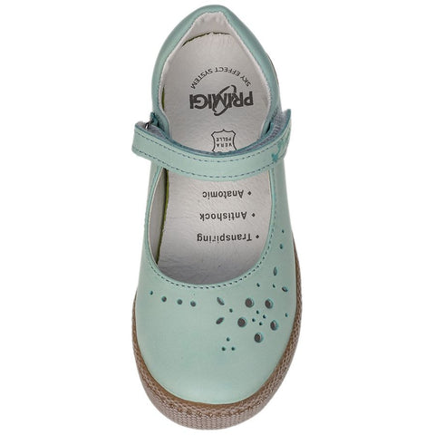 PRIMIGI Ballerina 74176 in türkis, a stylish and comfortable shoe for girls with turquoise color and ballet-style design