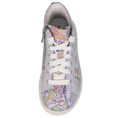 Light grey and patterned SUPERFIT ankle shoe COSMO 6465-10, a stylish and comfortable option for all-day wear