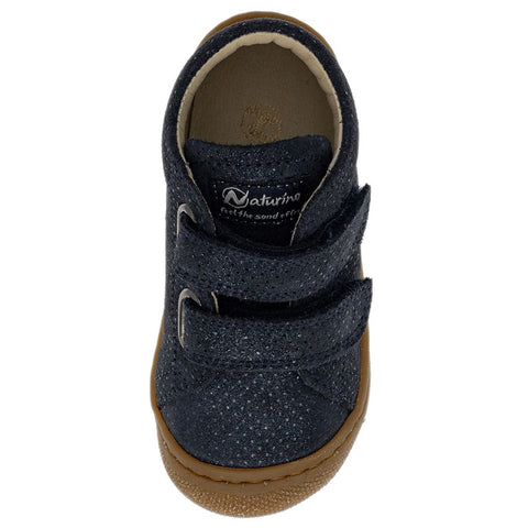 NATURINO Halbschuh COCOON in navy with glitzer detailing for kids