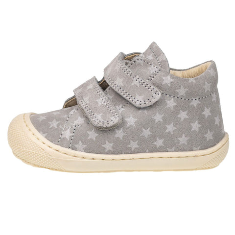NATURINO Halbschuh COCOON in grau with star pattern, ideal for kids' casual wear