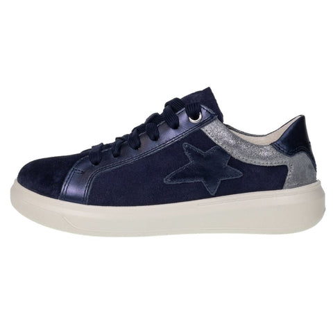 Men's SUPERFIT Halbschuh COSMO 6461-80 in dark blue, lace-up design