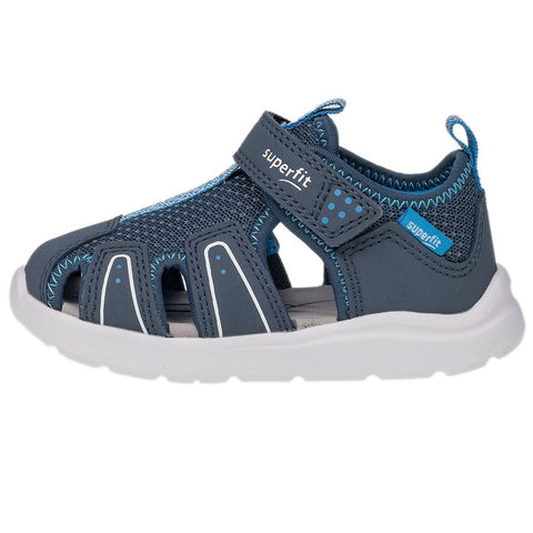 Superfit Wave 478-803 dark blue and turquoise half sandal with adjustable straps