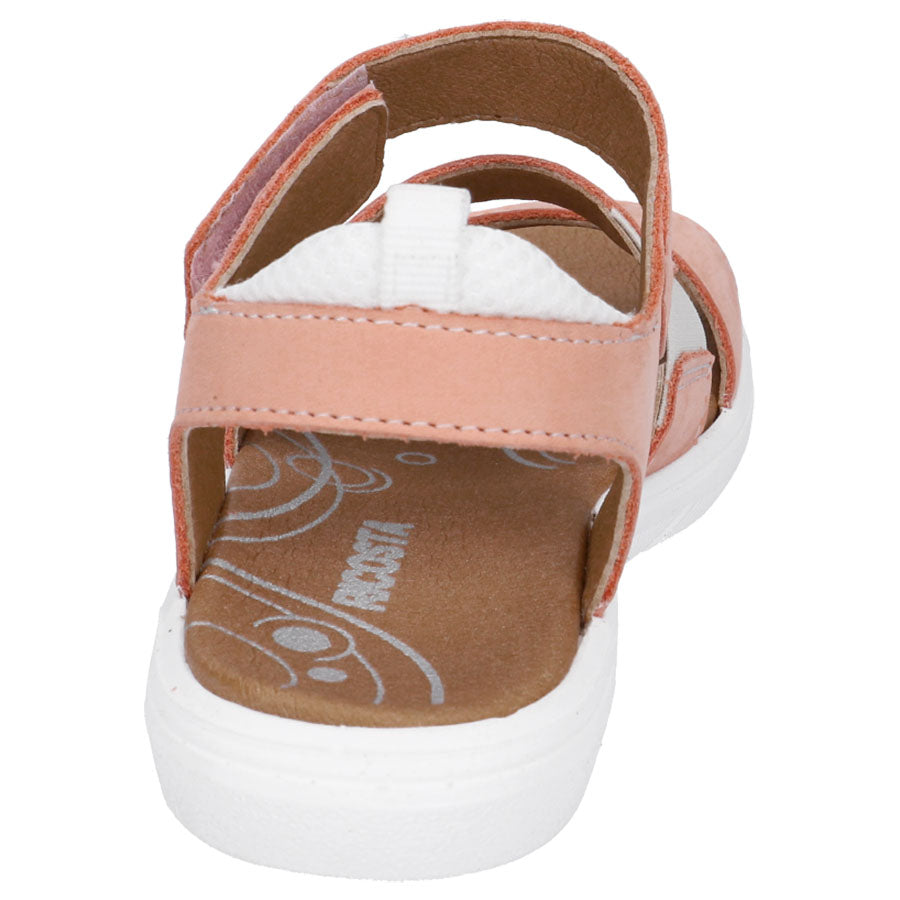  Cute and practical girls' sandals in a bright coral color for all-day comfort and style