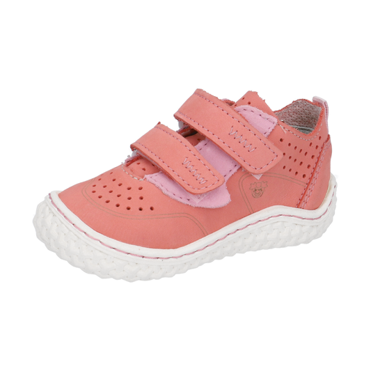RICOSTA Barfußschuh Halbschuh CHAPP - koralle - a coral-colored, lightweight, and flexible barefoot shoe for all-day comfort