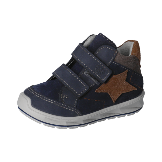 Blue and brown RICOSTA SYMPA-TEX Knöchelschuh KIMI II with star design