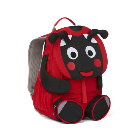 Bunter Kinder-Rucksack in Form eines fröhlichen Marienkäfers