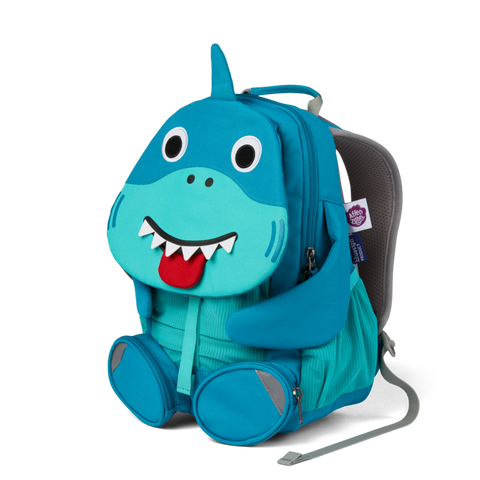 Large friendly shark-themed AFFENZAHN Rucksack, perfect for kids' school supplies and daily accessories