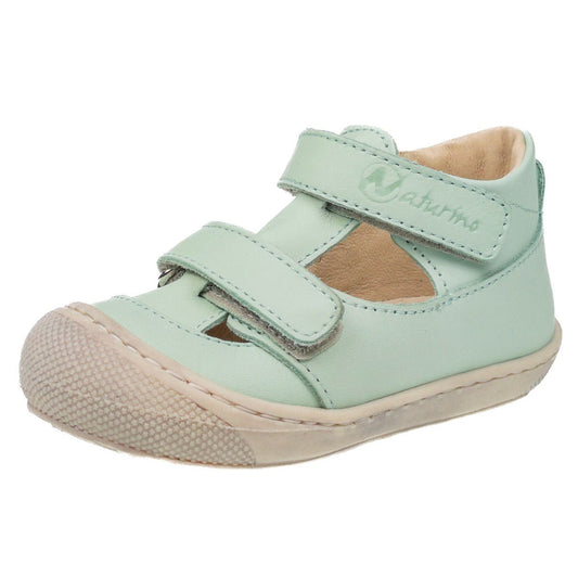 NATURINO Halbsandale PUFFY - mint in soft pastel green with cushioned sole for kids' summer outfit