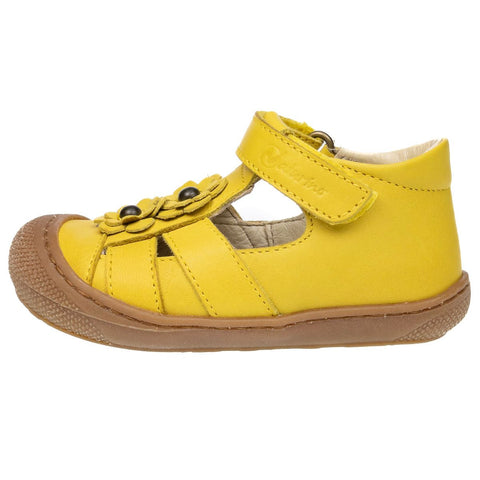  Stylish and durable NATURINO Halbsandale MAGGY in yellow color for kids