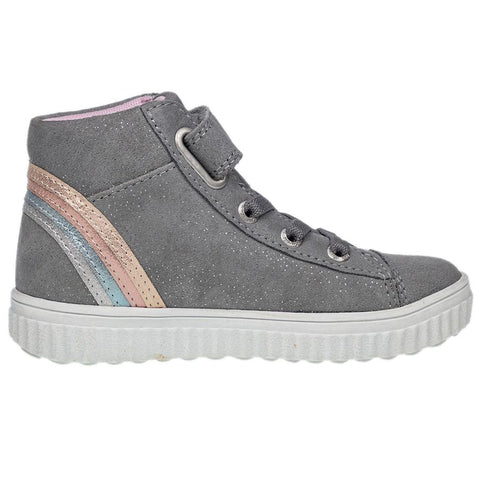 Gray LURCHI Knöchelschuh YADE 37025-25 with rainbow detail, perfect for rainy days